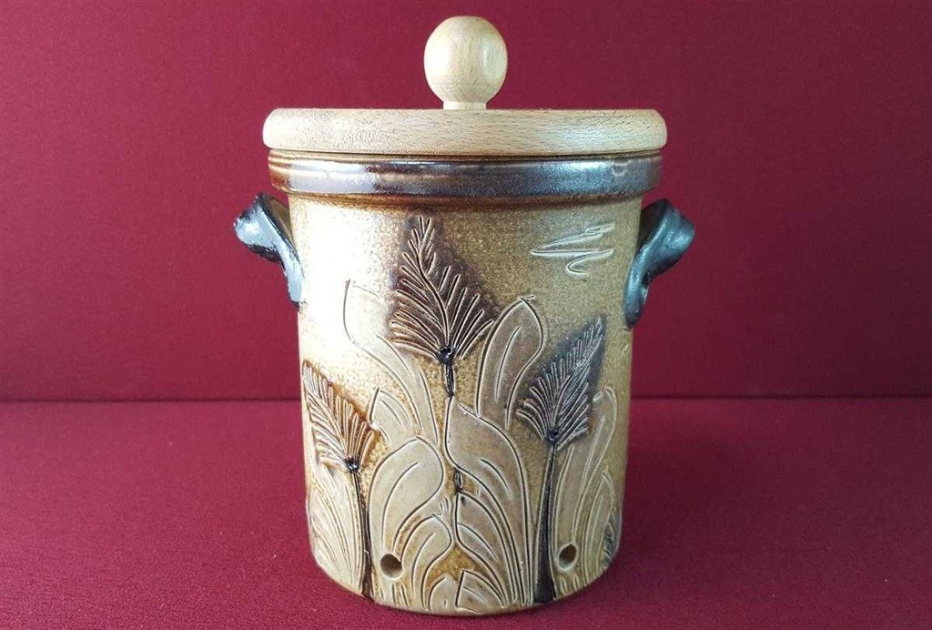 [45815876] Vorratsdose mit Holzdeckel Knoblauch Formano gebraucht - gut Bild 3