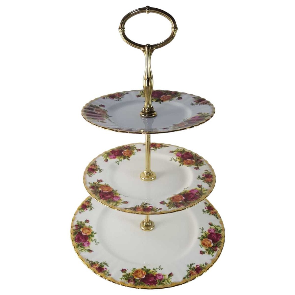 [45815884] Etagere 3stöckig Royal Albert Old Country Roses gebraucht - gut Bild 2