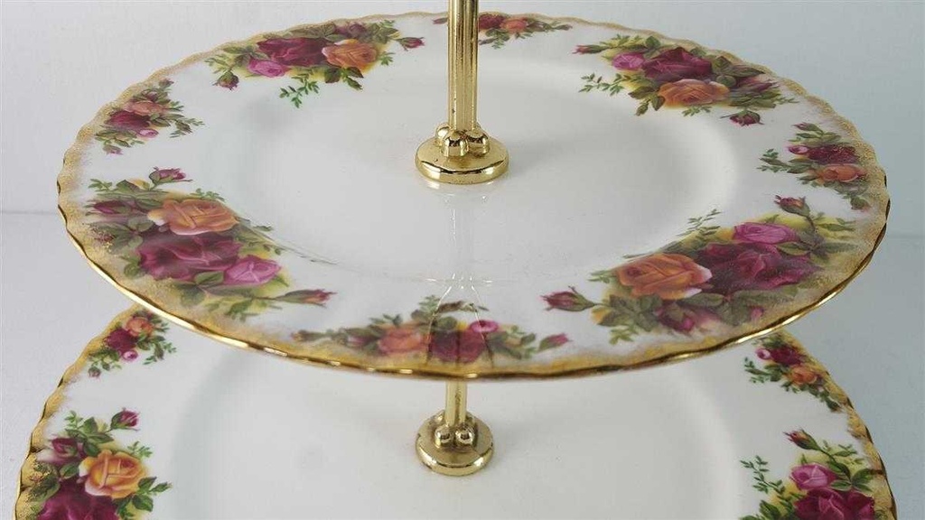 [45815884] Etagere 3stöckig Royal Albert Old Country Roses gebraucht - gut Bild 4