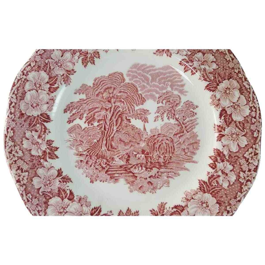[45815892] Kuchenteller Dessertteller Frühstücksteller 19,8 cm Enoch Wedgwood Woodland Rot gebraucht - akzeptabel Bild 2