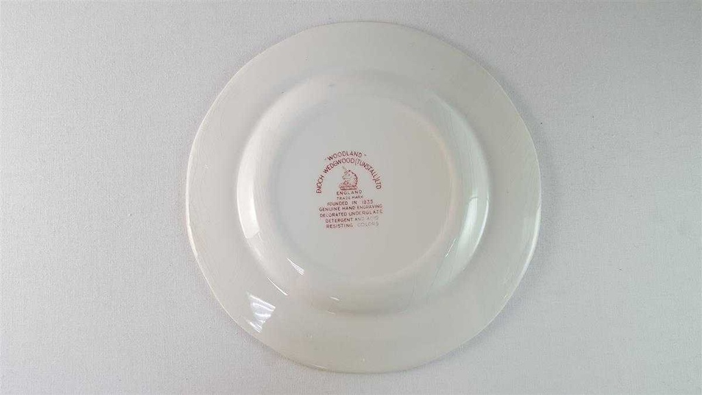 [45815892] Kuchenteller Dessertteller Frühstücksteller 19,8 cm Enoch Wedgwood Woodland Rot gebraucht - akzeptabel Bild 4