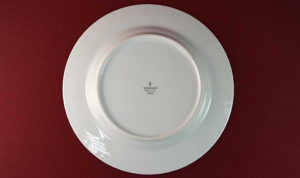 [45815898] Speiseteller Essteller 31 cm Schönwald uni weiß Relief Wellenrand gebraucht - gut Bild 5