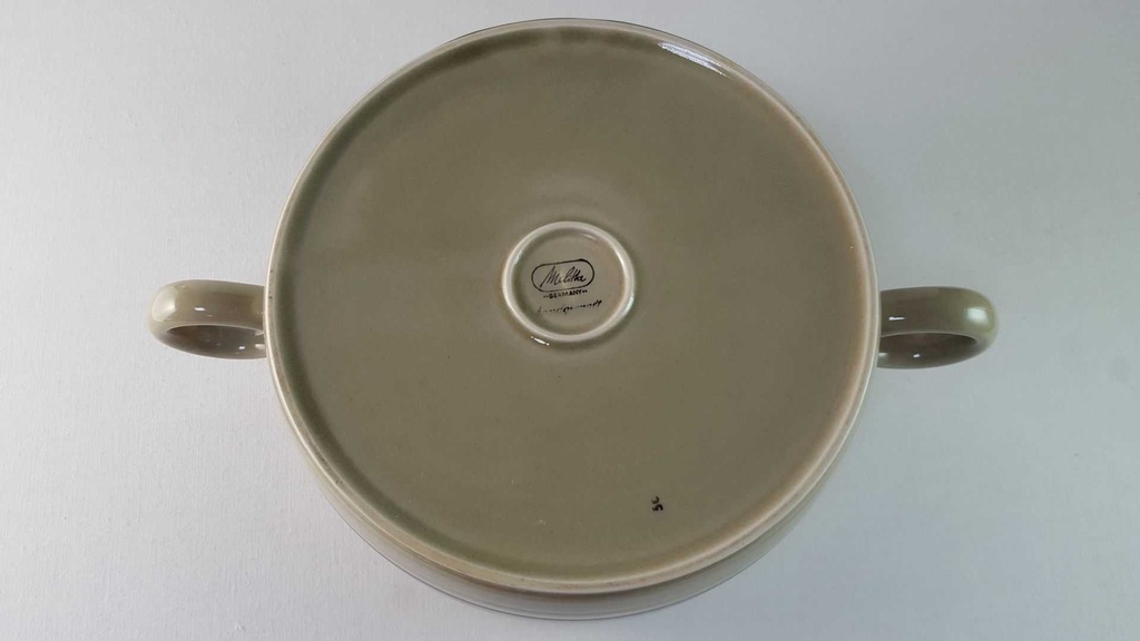 [45815903] Ragoutterrine Suppenterrine Suppenschüssel Terrine Servierschüssel handbemalt 2 L Melitta Helsinki Braun gebraucht - gut Bild 6