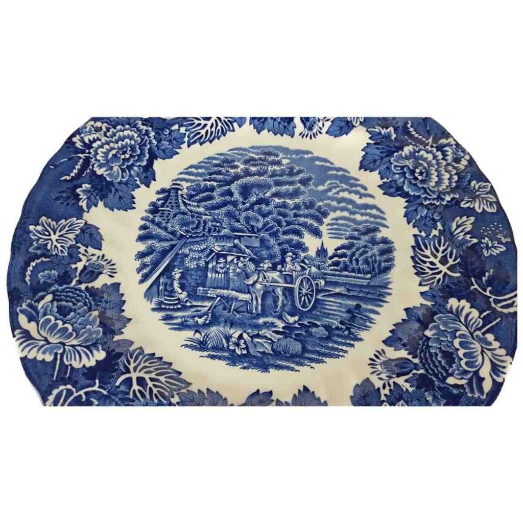 [45815905] Speiseteller Essteller 25 cm Wood & Sons England English Scenery Blau gebraucht - gut Bild 2