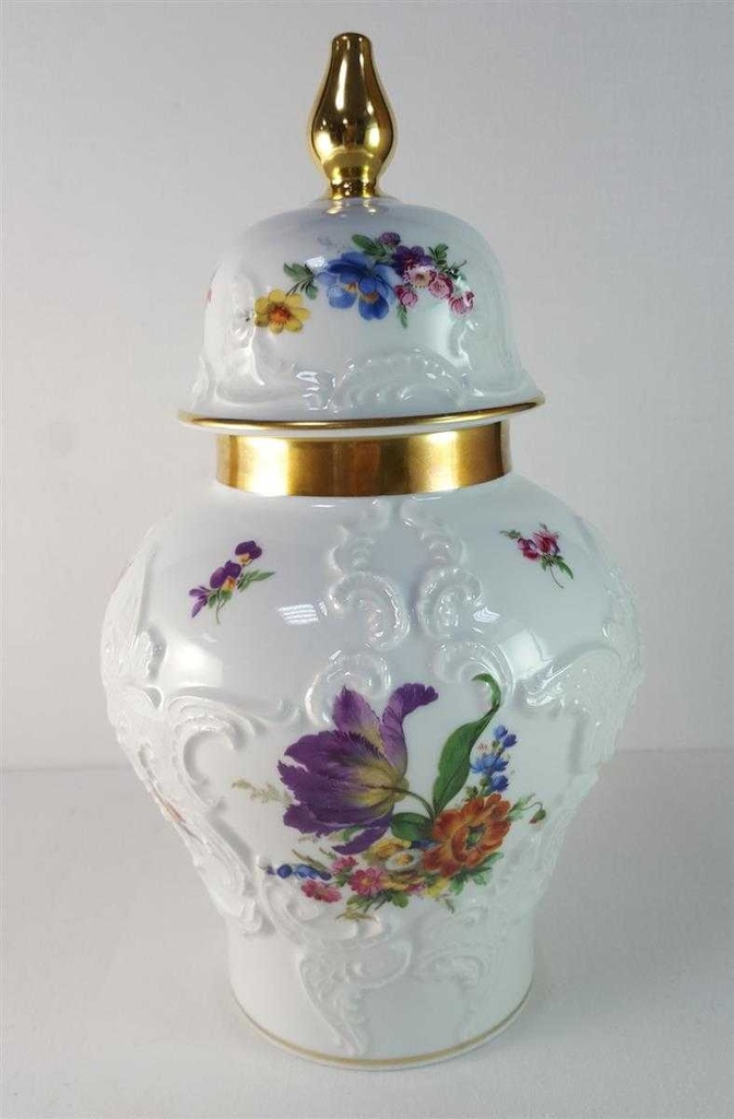 [45815910] Deckelvase Royal KPM Bavaria bunte Blumen gebraucht - gut Bild 3
