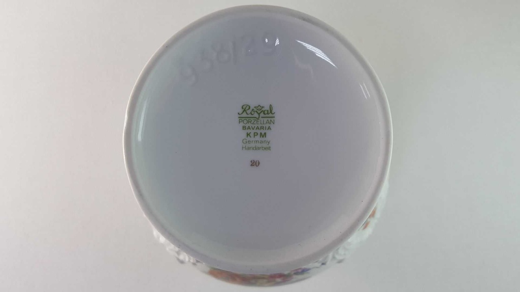 [45815910] Deckelvase Royal KPM Bavaria bunte Blumen gebraucht - gut Bild 6