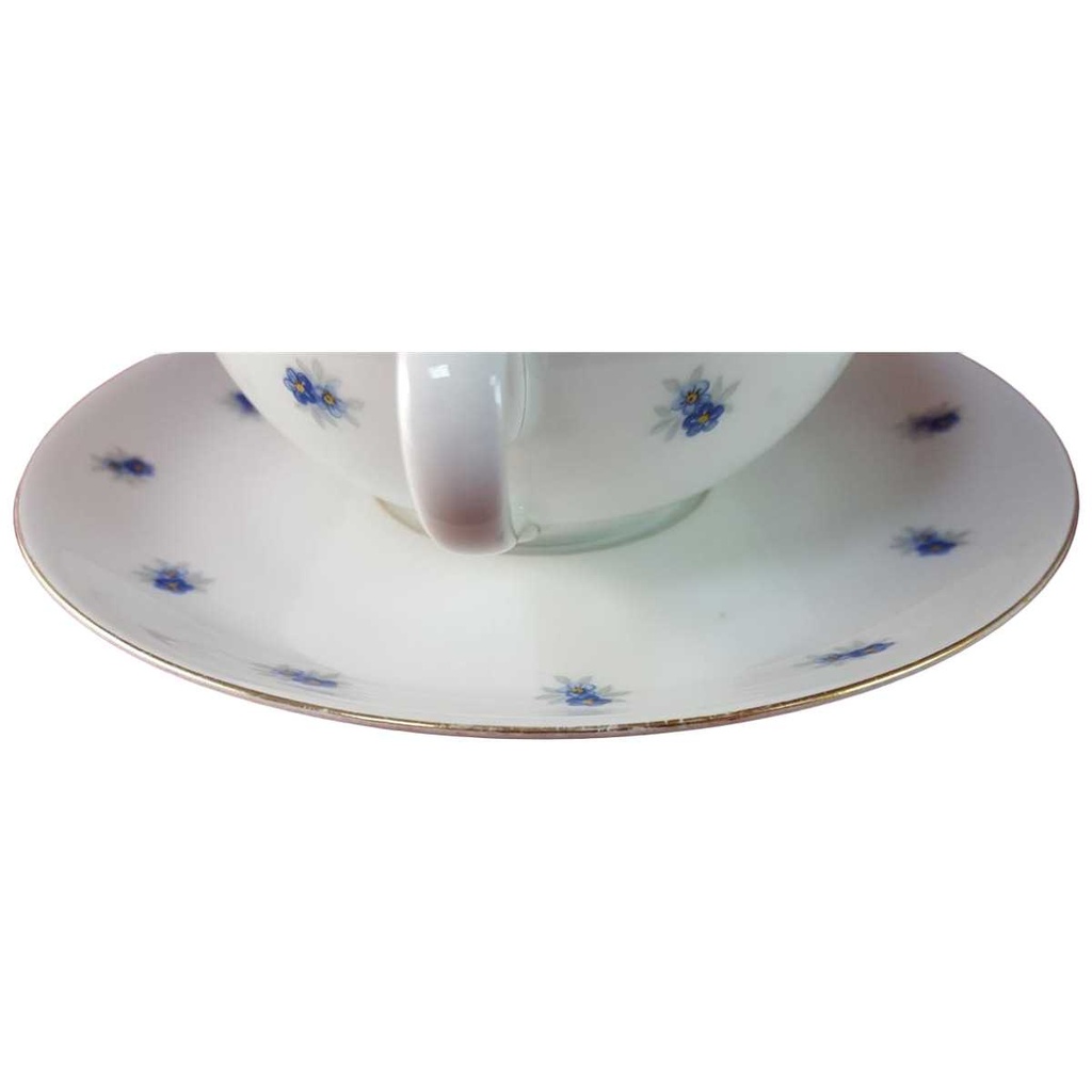 [45815932] Teetasse mit Untertasse Tasse Goldrand Rhenania Duisdorf Vergissmeinnicht gebraucht - akzeptabel Bild 2