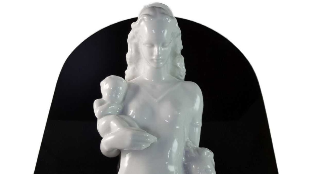 [45815937] Figur Skulptur mit Glasplatte Rosenthal 1851 Madonna Marienkinder D.Hauenstein gebraucht - sehr gut Bild 3