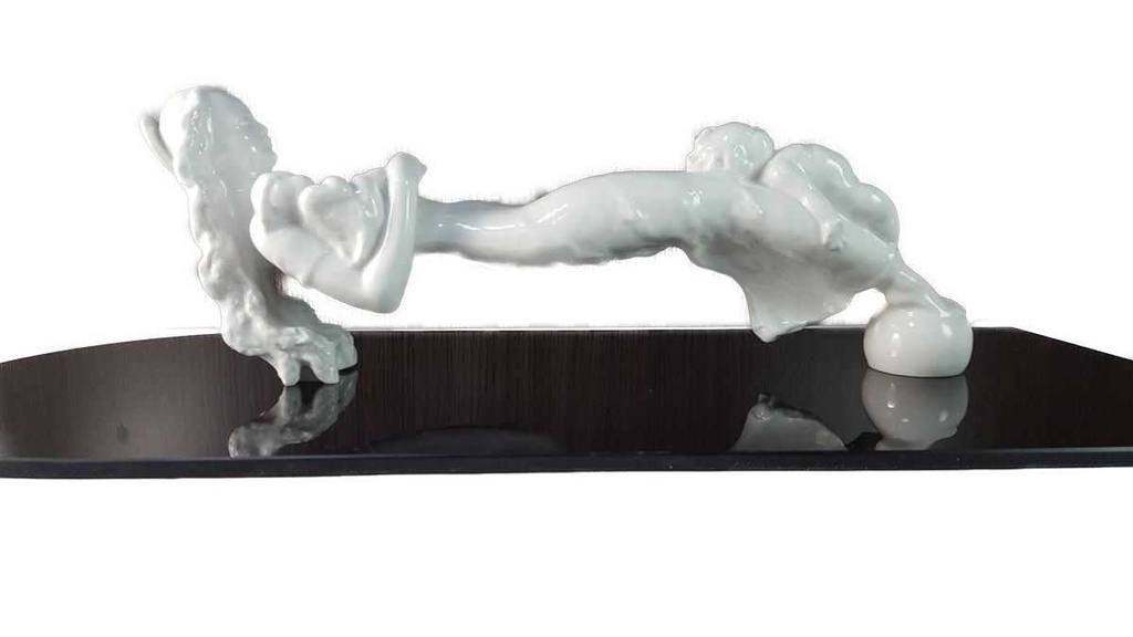 [45815937] Figur Skulptur mit Glasplatte Rosenthal 1851 Madonna Marienkinder D.Hauenstein gebraucht - sehr gut Bild 5