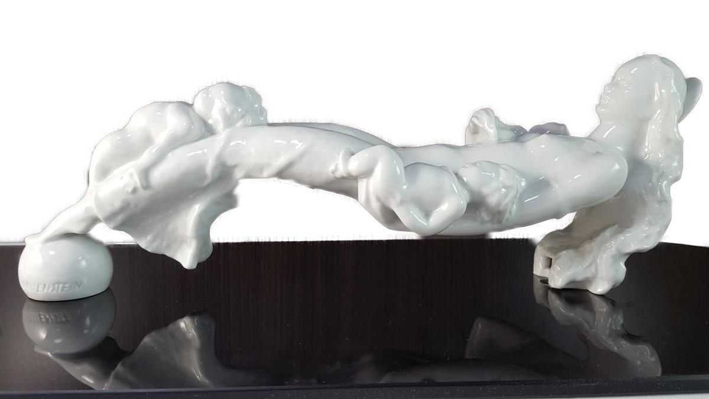 [45815937] Figur Skulptur mit Glasplatte Rosenthal 1851 Madonna Marienkinder D.Hauenstein gebraucht - sehr gut Bild 6