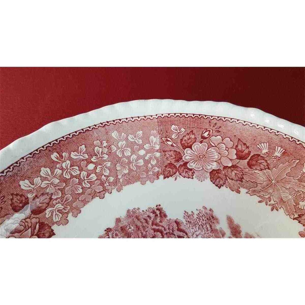 [45815942] Schüssel Servierschüssel 24,8 cm Adams English Scenic Rot gebraucht - gut Bild 4