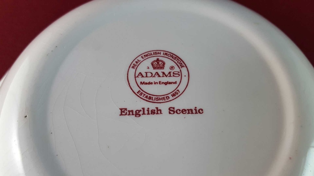 [45815942] Schüssel Servierschüssel 24,8 cm Adams English Scenic Rot gebraucht - gut Bild 7