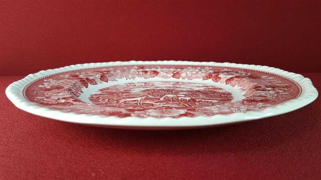 [45815943] Speiseteller Essteller 26,5 cm Adams English Scenic Rot gebraucht - akzeptabel Bild 4
