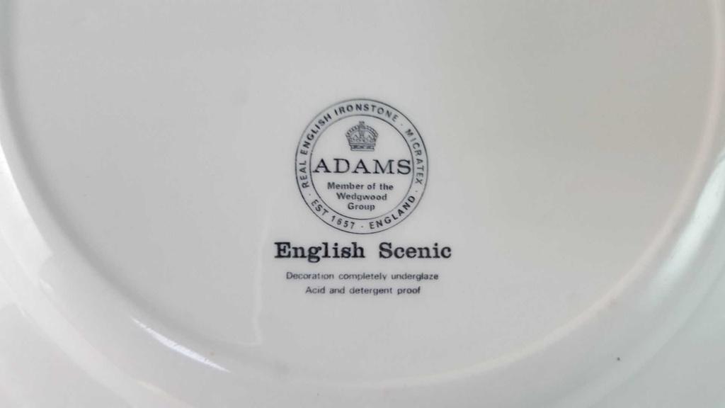 [45815945] Suppenteller 26 cm Adams English Scenic Rot gebraucht - gut Bild 4