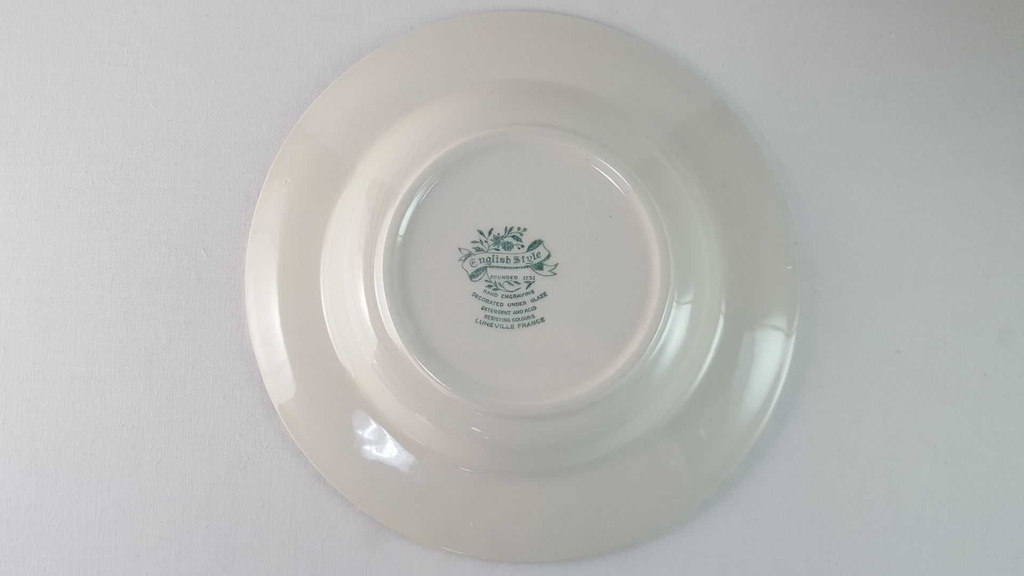 [45815947] Suppenteller 23,5 cm Luneville France English Style Blau gebraucht - gut Bild 5