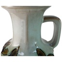[45815949] Henkelvase Dekorative Vase 28,5 cm Scheurich Blumen gebraucht - gut Bild 2