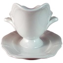 [45815955] Sauciere mit Teller 1tlg Rosenthal Chippendale Weiß gebraucht - neuwertig Bild 2