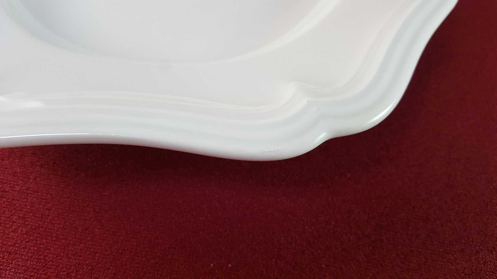 [45815958] Servierplatte Speiseplatte Fleischplatte Steakplatte 35x25 cm Rosenthal Chippendale Weiß gebraucht - gut Bild 5
