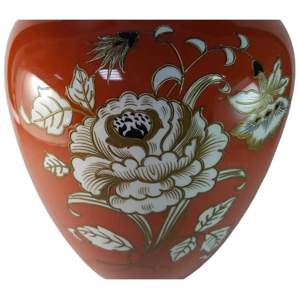 [45815972] Vase 28,3 cm Wallendorfer Porzellan ehem. VEB Blumen Weiß gebraucht - gut Bild 2