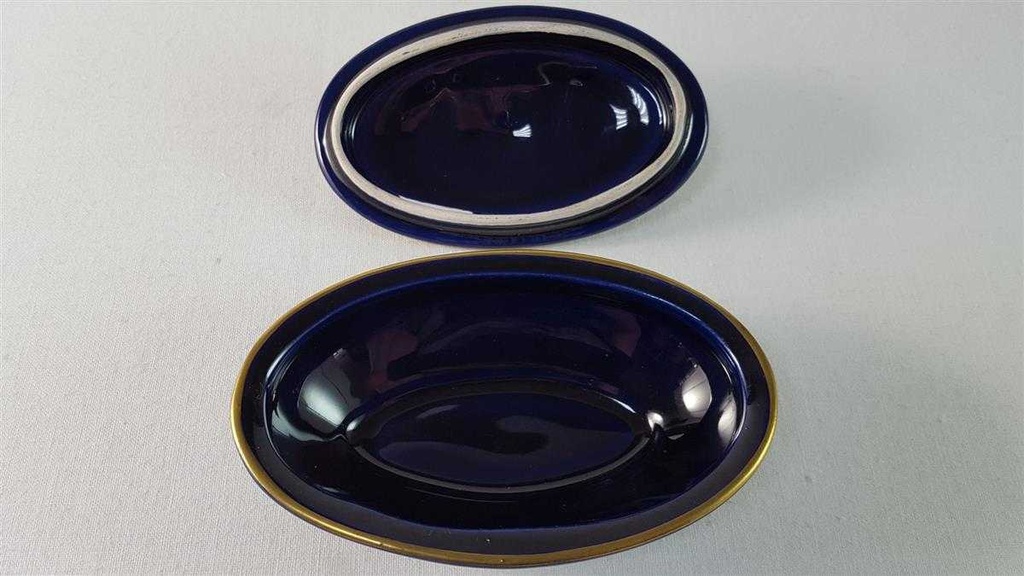 [45815981] Deckeldose Bonboniere Golddekor KHM Karlheinz Müller Bavaria Kobaltblau Blau gebraucht - sehr gut Bild 5
