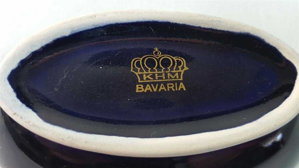 [45815981] Deckeldose Bonboniere Golddekor KHM Karlheinz Müller Bavaria Kobaltblau Blau gebraucht - sehr gut Bild 6