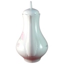 [45816000] Kaffeekanne Kanne 1,3 L Graf von Henneberg rosa grau Blumendekor gerillt Blumen Weiß DDR gebraucht - sehr gut Bild 2