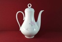 [45816000] Kaffeekanne Kanne 1,3 L Graf von Henneberg rosa grau Blumendekor gerillt Blumen Weiß DDR gebraucht - sehr gut Bild 3