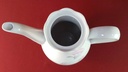 [45816000] Kaffeekanne Kanne 1,3 L Graf von Henneberg rosa grau Blumendekor gerillt Blumen Weiß DDR gebraucht - sehr gut Bild 6