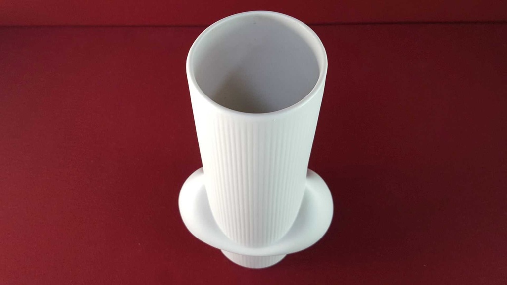 [45816006] Vase 20,8 cm Eschenbach Weiß gebraucht - sehr gut Bild 4