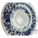 [45816080] Untertasse 14,5 cm Seltmann Weiden blau gelb Blumendekor Blumen gebraucht - gut Bild 2