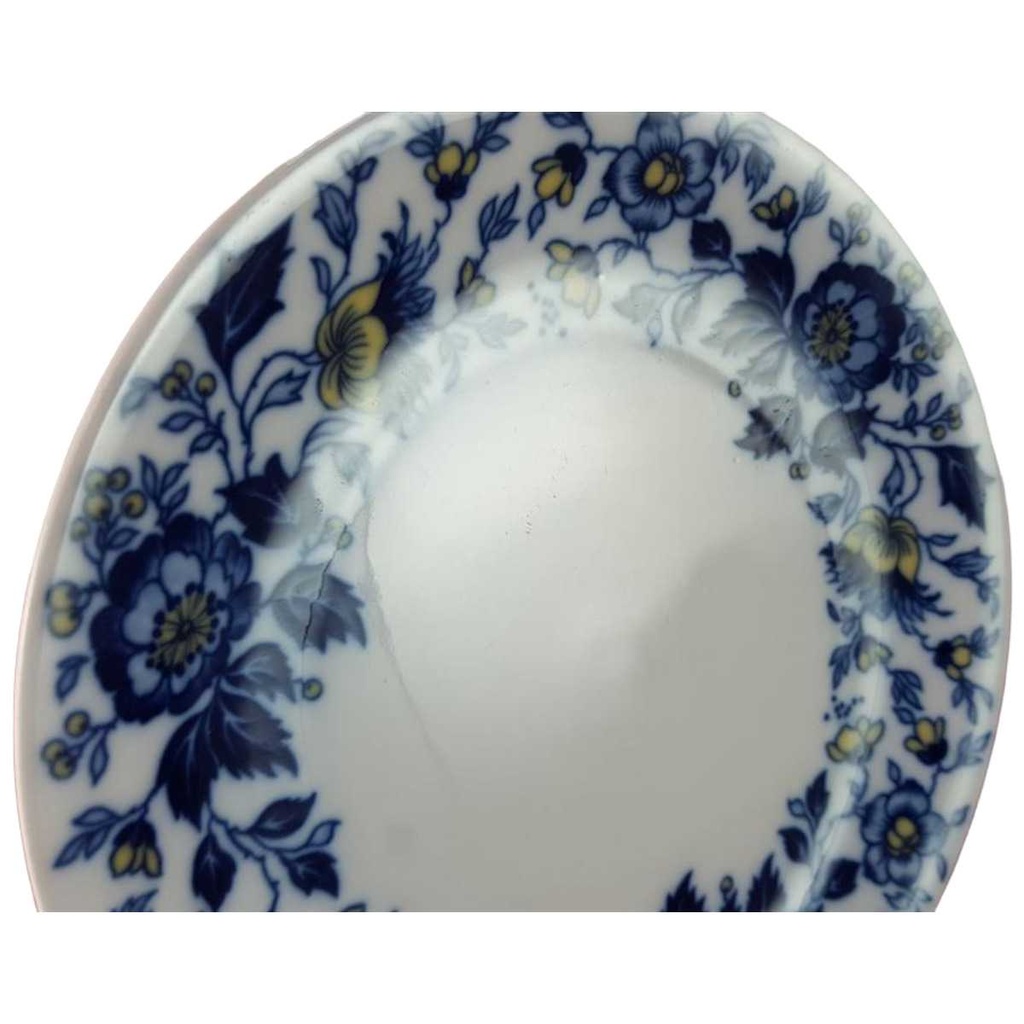 [45816081] Kuchenteller Dessertteller Frühstücksteller 19,4 cm Seltmann Weiden blau gelb Blumendekor Blumen gebraucht - gut Bild 2