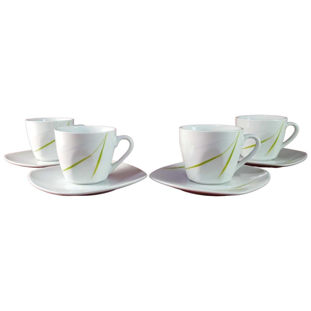 [2119115] 4er Set Untertasse Mokkatasse mit Tasse Espressotasse & Wellco Design Krefeld Aviva gebraucht - gut Bild 2
