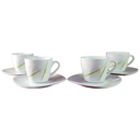 [2119115] 4er Set Untertasse Mokkatasse mit Tasse Espressotasse & Wellco Design Krefeld Aviva gebraucht - gut Bild 2