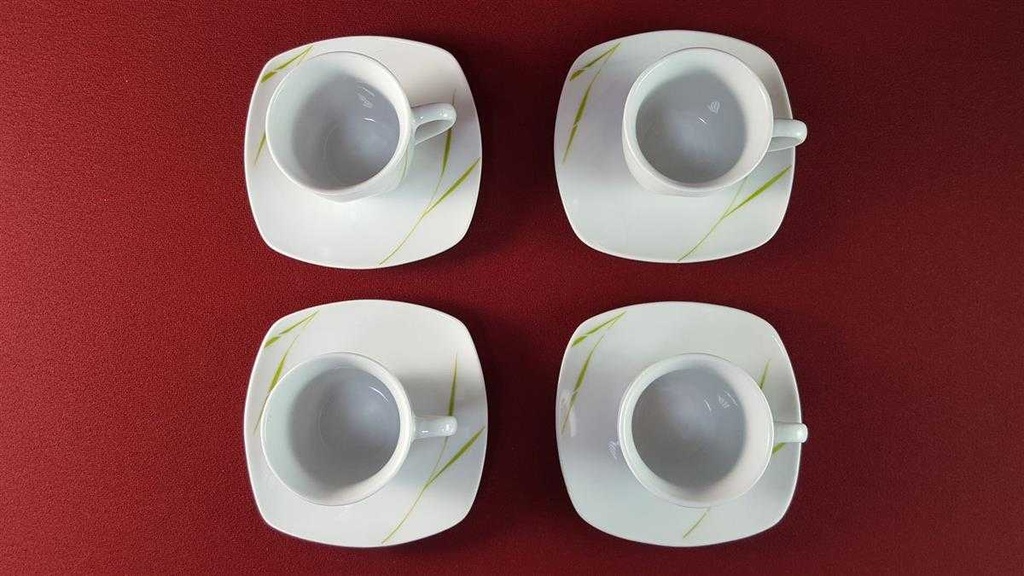 [2119115] 4er Set Untertasse Mokkatasse mit Tasse Espressotasse & Wellco Design Krefeld Aviva gebraucht - gut Bild 3