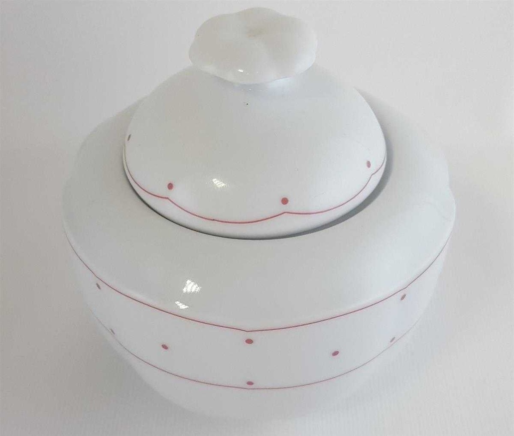 [4581610] Zuckerdose Mitterteich Form 2250 roter Rand gebraucht - sehr gut Bild 2