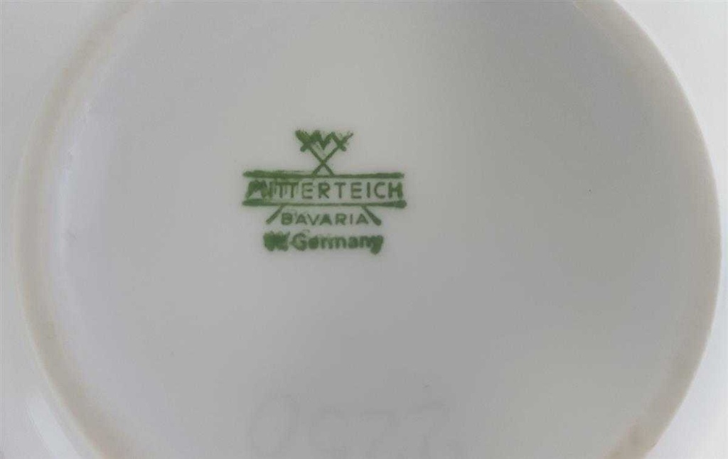 [4581610] Zuckerdose Mitterteich Form 2250 roter Rand gebraucht - sehr gut Bild 3