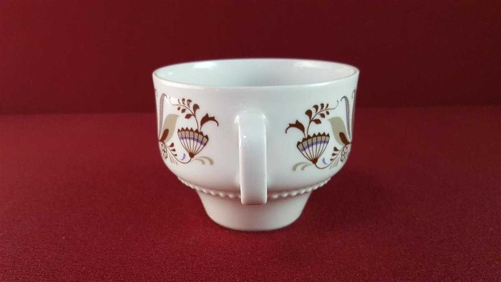[45816108] Kaffeetasse Tasse Eschenbach Venedig Perlrand braunes florales Muster Braun gebraucht - gut Bild 4