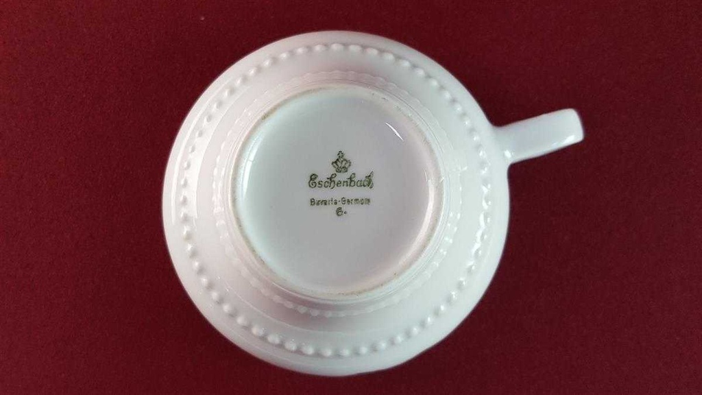 [45816108] Kaffeetasse Tasse Eschenbach Venedig Perlrand braunes florales Muster Braun gebraucht - gut Bild 6