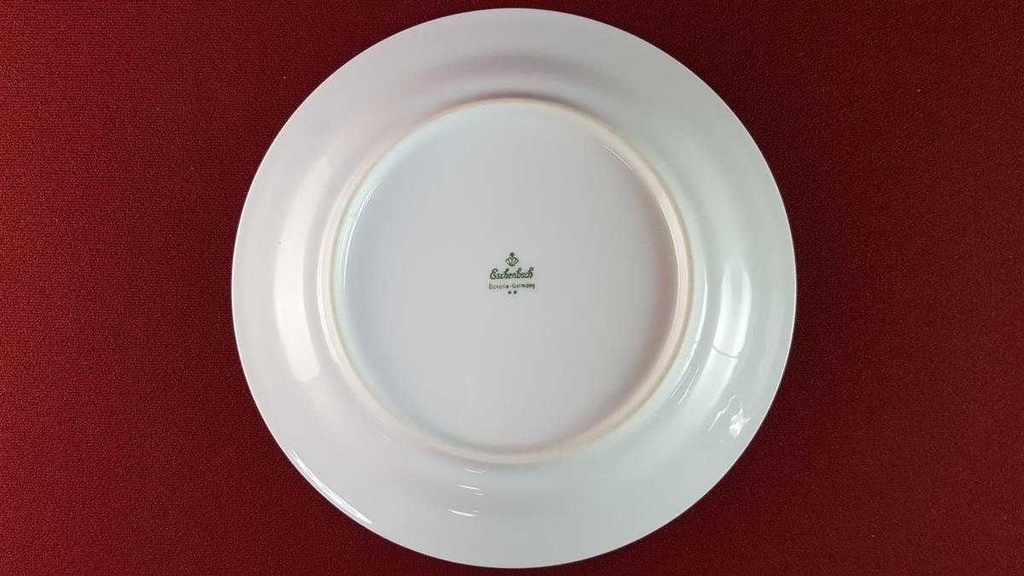 [45816109] Kuchenteller Dessertteller Frühstücksteller 19,4 cm Eschenbach Venedig Perlrand braunes florales Muster Braun gebraucht - akzeptabel Bild 5