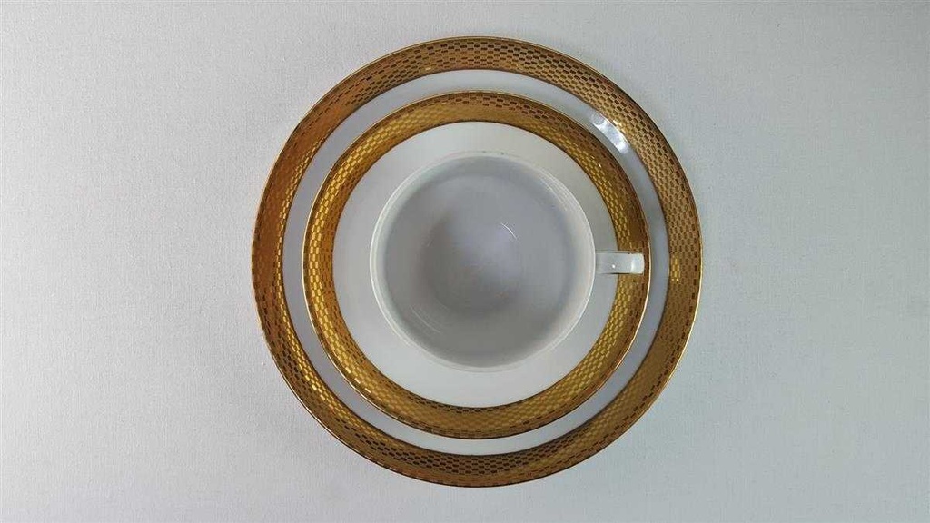 [45816117] Kaffeetasse Kaffeegedeck Kaffeeset Komplett Golddekor 3tlg Kronester Bavaria 88 62 gebraucht - gut Bild 4