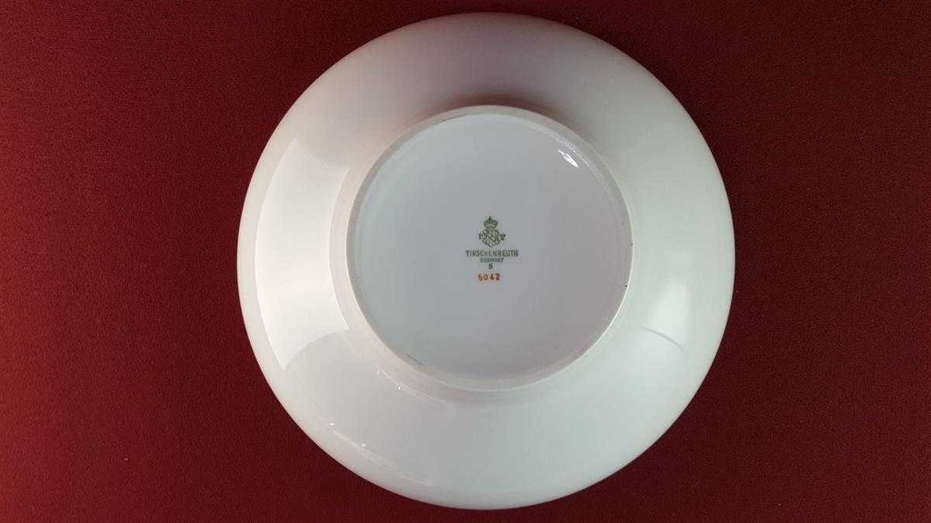 [45816125] Schüssel Salatschüssel Goldrand 21,3 cm Tirschenreuth Dekor 5042 gebraucht - sehr gut Bild 4