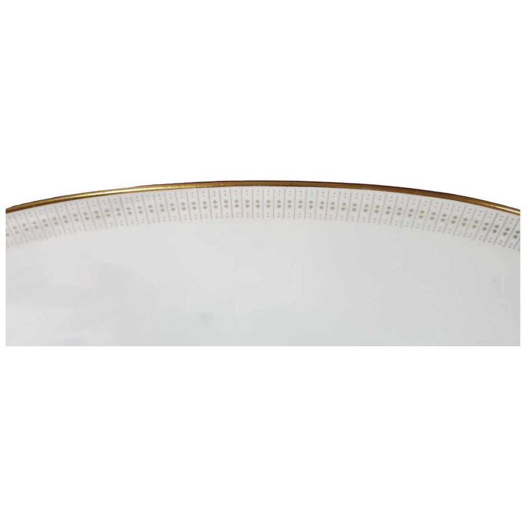 [45816127] Servierplatte Speiseplatte Fleischplatte Steakplatte Goldrand 32,5x22 cm Tirschenreuth Dekor 5042 gebraucht - sehr gut Bild 2