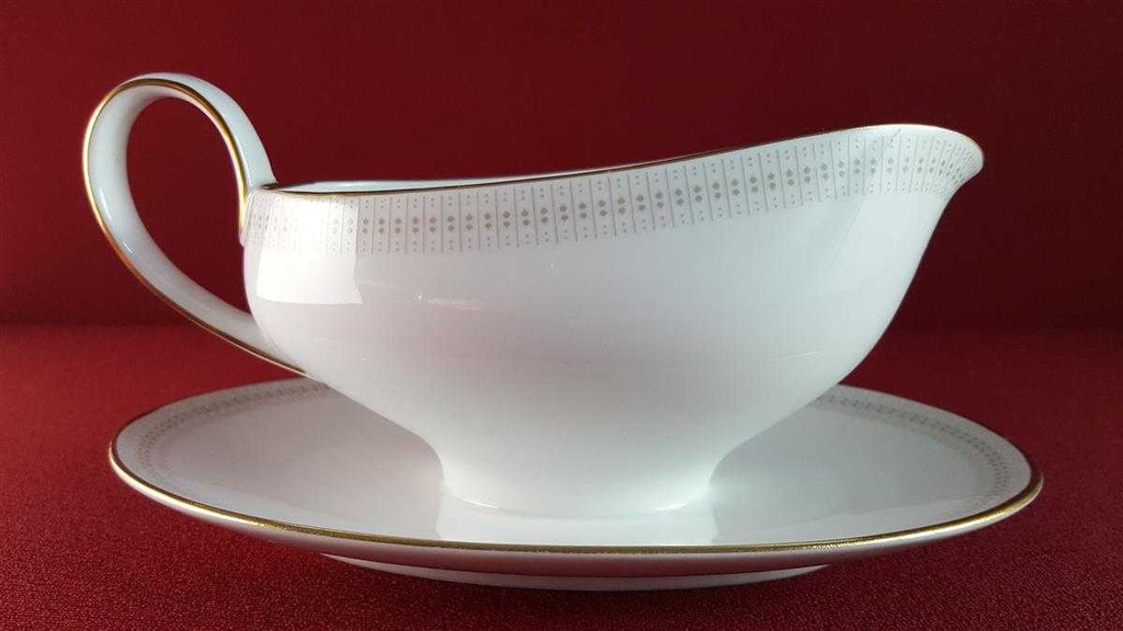 [45816129] Sauciere mit Teller Goldrand 1tlg Tirschenreuth Dekor 5042 gebraucht - sehr gut Bild 3