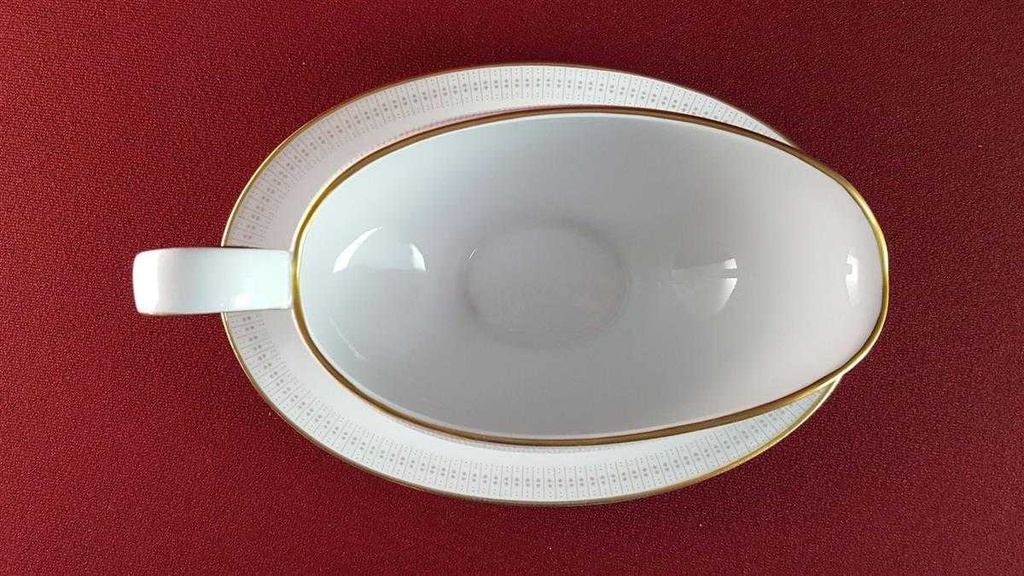 [45816129] Sauciere mit Teller Goldrand 1tlg Tirschenreuth Dekor 5042 gebraucht - sehr gut Bild 5