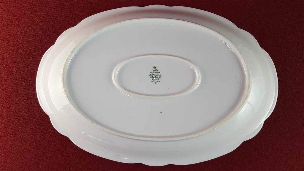 [45816134] Servierplatte Speiseplatte Fleischplatte Steakplatte 31,7x21,7 cm Seltmann Weiden Nora Weiß gebraucht - akzeptabel Bild 5