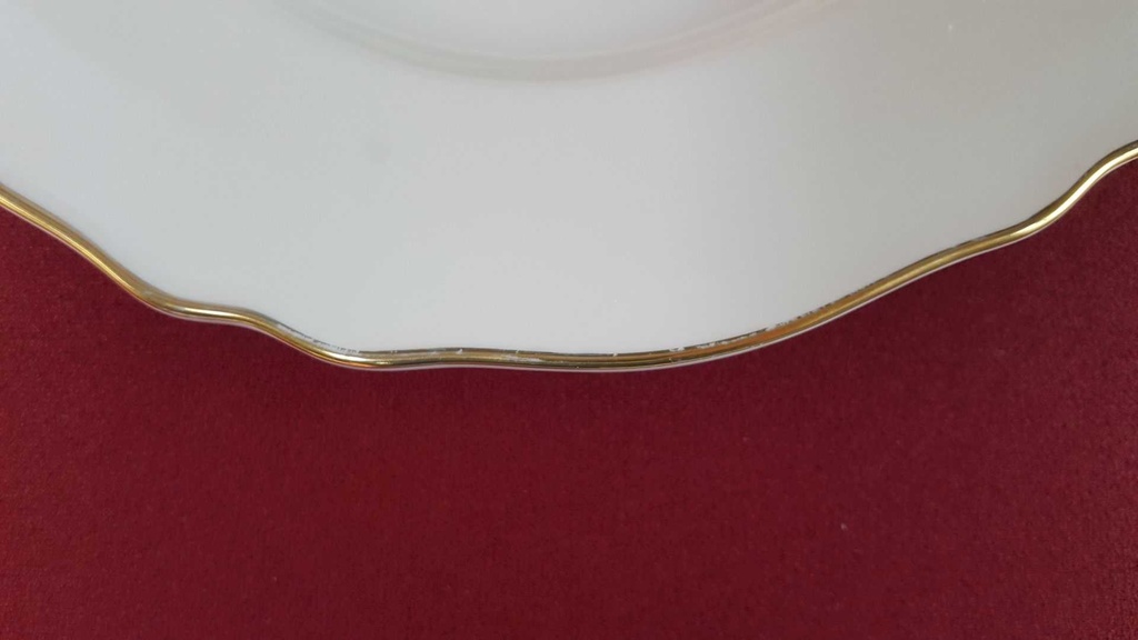 [45816135] Servierplatte Speiseplatte Fleischplatte groß Goldrand 39,2x29,8 cm K & A Krautheim gebraucht - gut Bild 5