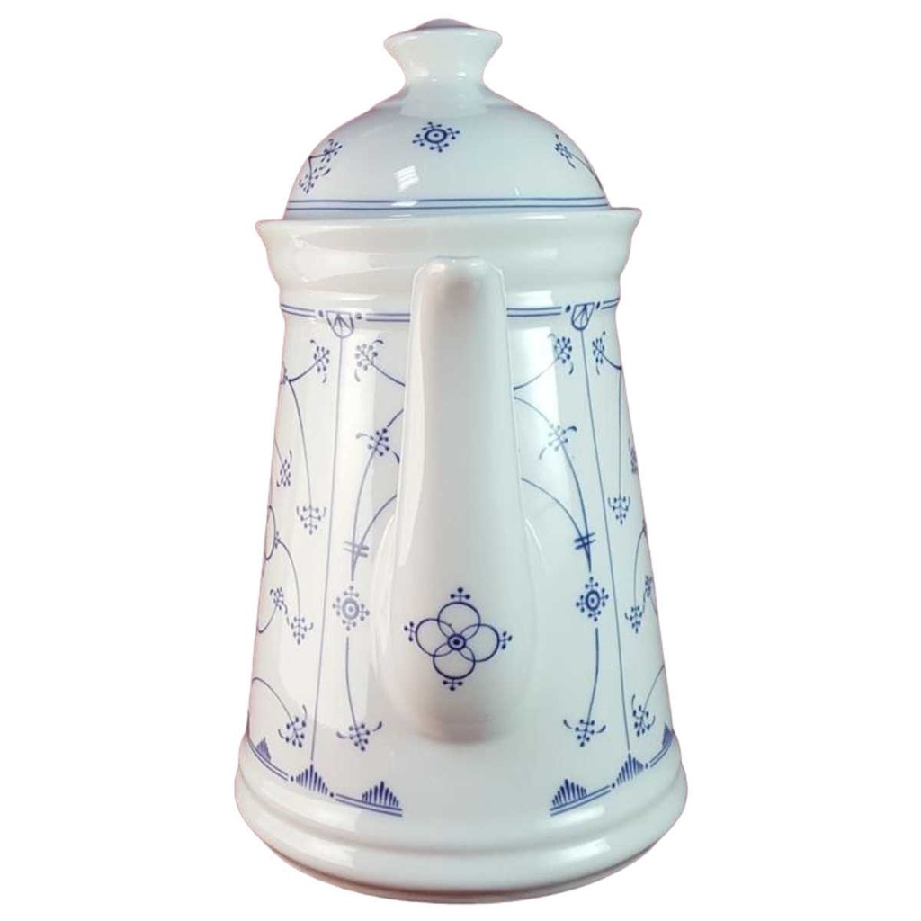 [45816147] Kaffeekanne 1,4 L Chromolit Porzellan Indisch Blau Strohblume gebraucht - defekt Bild 2