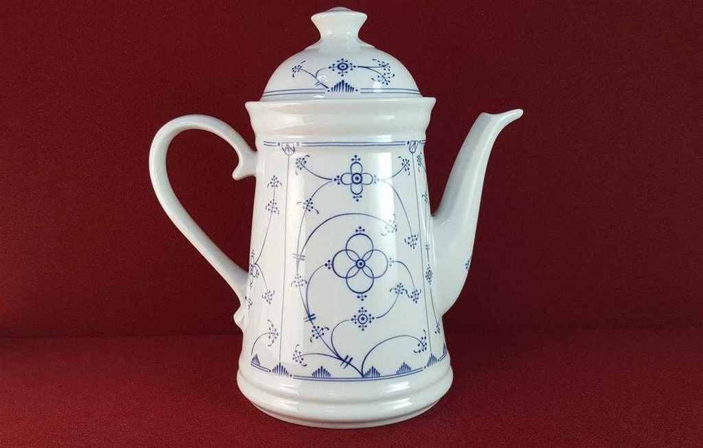 [45816147] Kaffeekanne 1,4 L Chromolit Porzellan Indisch Blau Strohblume gebraucht - defekt Bild 3