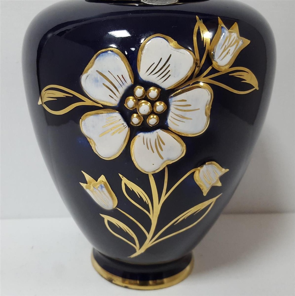 [2119117] Vase Deckelvase 25 cm BH Geschenke Blau gebraucht - gut Bild 2