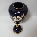 [2119117] Vase Deckelvase 25 cm BH Geschenke Blau gebraucht - gut Bild 4